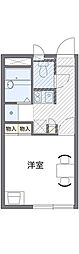 レオパレス比治山ヒルズ 1Kの間取図画像