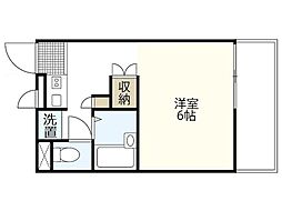 レオパレスシグマ戸坂 1Kの間取図画像