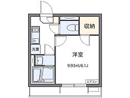 レオネクストラフェリア 1Kの間取図画像