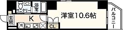 ウイング稲荷町 1Kの間取図画像
