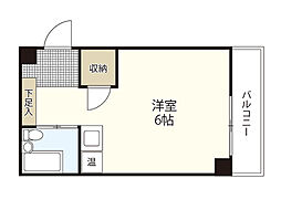 パルク西十日市 ワンルームの間取図画像