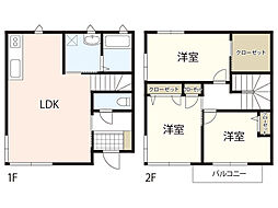 プリスティナ・ヘーベ 3LDKの間取図画像