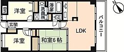 シーブリーズ東原壱番館 3LDKの間取図画像