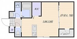 Iris吉見園 1LDKの間取図画像