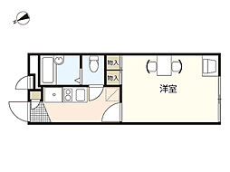 レオパレス江波東一丁目 1Kの間取図画像