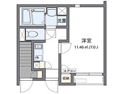 セゾンコーボー 1Kの間取図画像