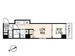 エトワール舟入中町 1LDKの間取図画像