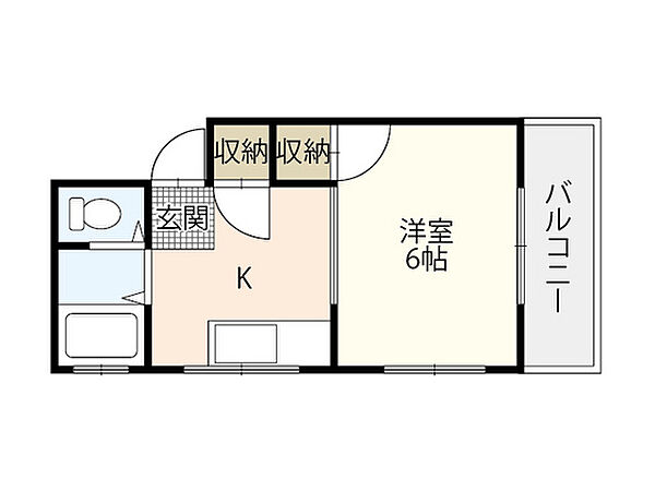 広島県広島市中区白島九軒町(賃貸マンション1DK・4階・22.00㎡)の写真 その2