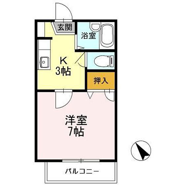 アヴニール　Ａ ｜広島県広島市安佐南区高取北1丁目(賃貸アパート1K・2階・24.00㎡)の写真 その2