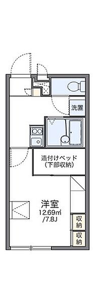 広島県広島市安佐南区川内3丁目(賃貸アパート1K・1階・21.81㎡)の写真 その2