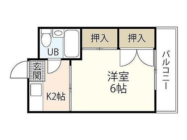 第6タナカビル ｜広島県広島市西区南観音町(賃貸マンション1K・4階・19.40㎡)の写真 その2