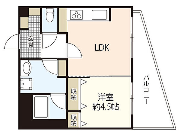 ＶＩＴＡ89 ｜広島県広島市南区出汐1丁目(賃貸マンション1LDK・4階・38.86㎡)の写真 その2