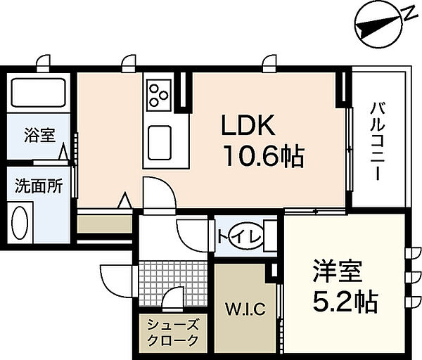 広島県広島市中区白島中町(賃貸マンション1LDK・3階・42.53㎡)の写真 その2