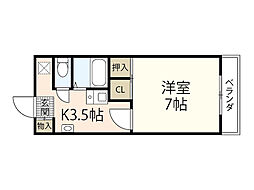 エトワール21 1Kの間取図画像