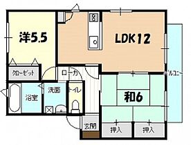 クレールまさもとC  ｜ 広島県広島市安佐南区高取北2丁目（賃貸アパート2LDK・1階・58.80㎡） その2