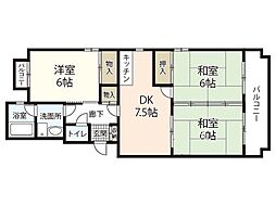 カノープス井口台 3DKの間取図画像