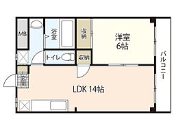間取図画像 1LDK