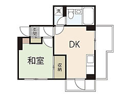 高松ビル 1DKの間取図画像