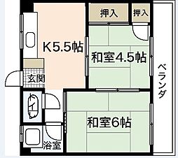 第二楠ビル 2Kの間取図画像