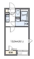 レオネクストサリエール 2階1Kの間取り