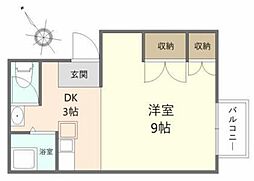プレアデス洋光台 1階1DKの間取り