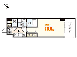 エイトバレー古市Ａｎｎｅｘ 8階1Kの間取り