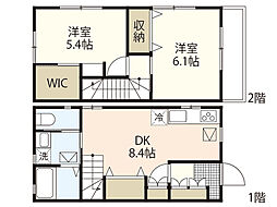 アンフィニ大州 1階2LDKの間取り