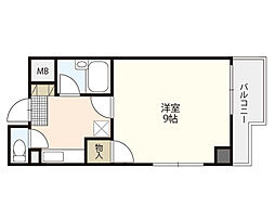 両祖ビル2 1Kの間取図画像