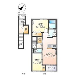 Camellia 2LDKの間取図画像