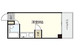 ルミネ己斐 ワンルームの間取図画像