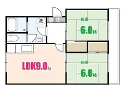 カルチェ森下 2LDKの間取図画像