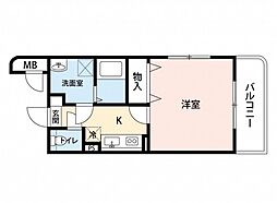 ヴィランス大塚 1Kの間取図画像
