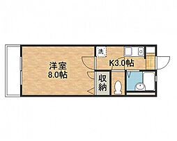 シャルム12 1Kの間取図画像