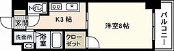 セレッソイシダ 1Kの間取図画像