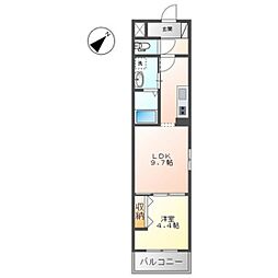エトワール 1LDKの間取図画像