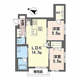 CASA ニックスV 2LDKの間取図画像