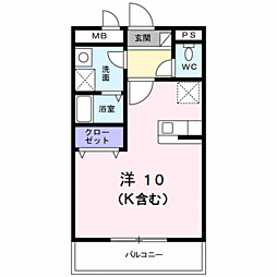アルドーレ ワンルームの間取図画像