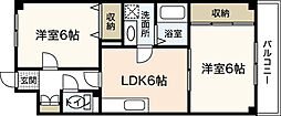 やまひろビル 2DKの間取図画像