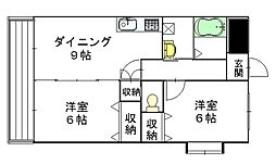 セーラパッソ 2LDKの間取図画像
