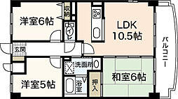 ロイヤルハイツ下田 3LDKの間取図画像