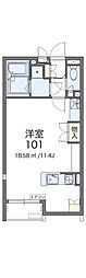 レオネクストソシアル ワンルームの間取図画像
