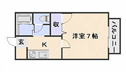 コーポ・ジェネス 1Kの間取図画像