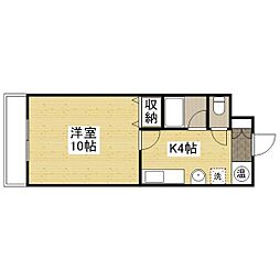 グレイスエイワ 1Kの間取図画像