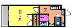 ベラカーザ祇園 1Kの間取図画像