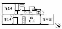サニータウン長束 2LDKの間取図画像