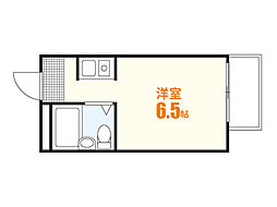 サウスガーデン 1Kの間取図画像