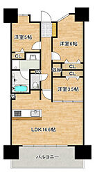 Belles牛田中 3LDKの間取図画像