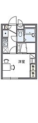 レオパレスLAC 1Kの間取図画像