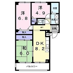 プルミエールF.T 3DKの間取図画像