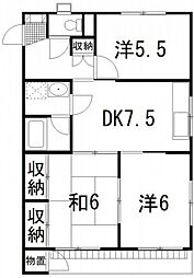 コーポイトウ 3DKの間取図画像